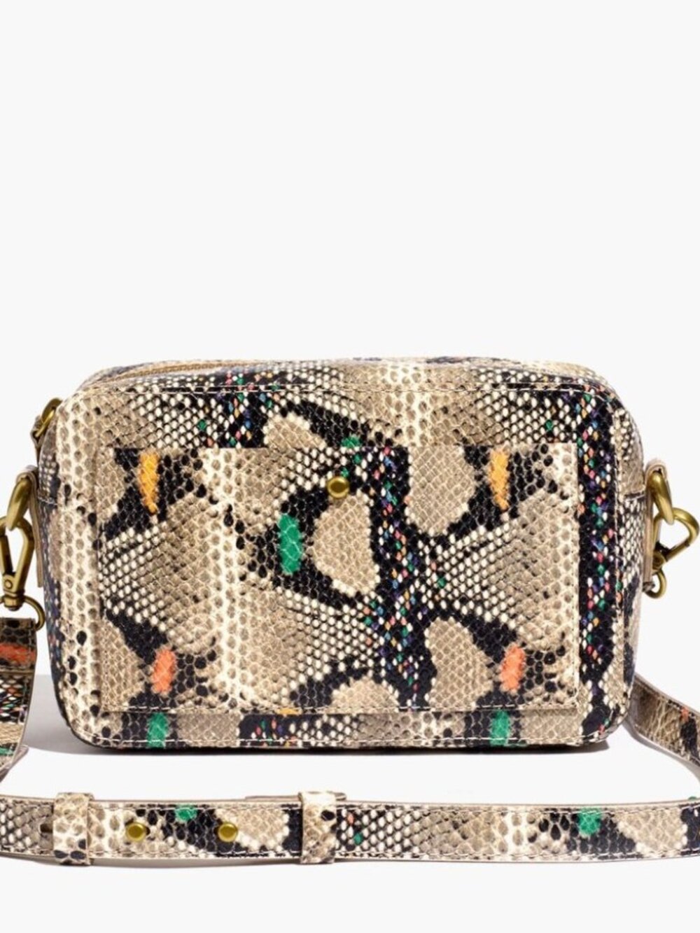 Madewell The Transport Camera Bag Snake Embossed Edition
